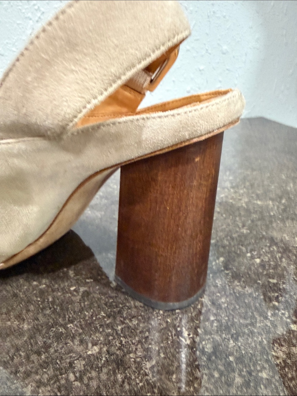 Joie Olesia Suede Block Heels Size 38 Dusty Rose - Picture 5 of 11